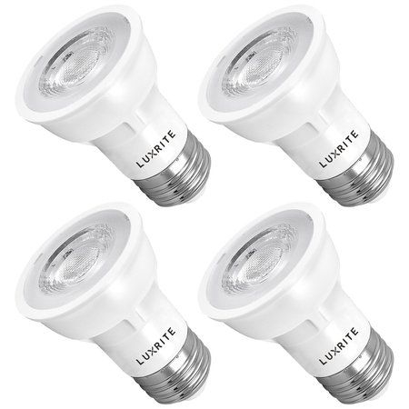 LUXRITE PAR16 LED Light Bulbs 5.5W (50W Equivalent) 450LM 3000K Soft White Dimmable E26 Base 4-Pack LR21401-4PK